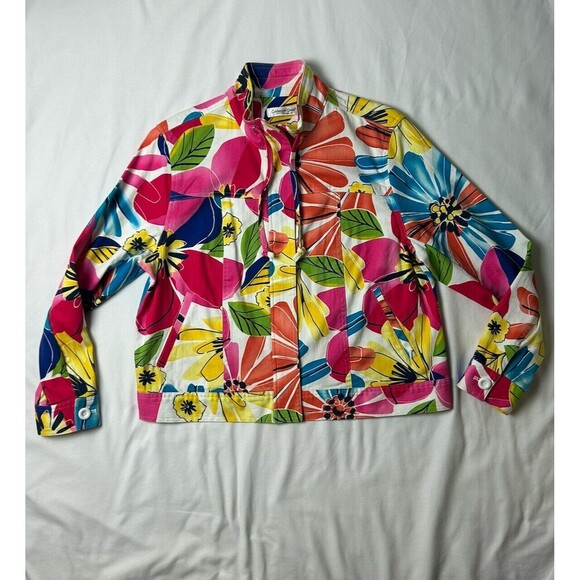 Coldwater Creek Floral Jacket Large - Picture 6 of 9
